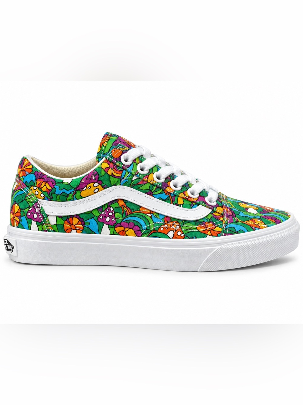 Vans Old Skool 6.5 Mushroom Floral Psychedelic Canvas Sneakers NWOB